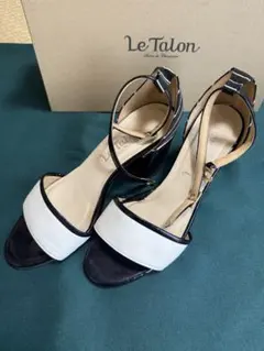 LE TALONルタロン⭐︎アンクルストラップサンダル 黒 24.5cm - メルカリ