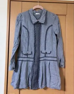 11-axesfemmeアクシーズファム　膝丈シャツワンピース 長袖Mサイズ 春