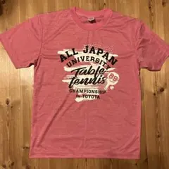 卓球Tシャツ (Mサイズ ピンク)