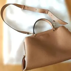極美品》LORISTELLA 2way ショルダー ハンドバッグ ベージュ - メルカリ