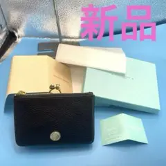 サマンサタバサプチチョイス　がま口　黒　2つ折り財布　コンパクトウォレット