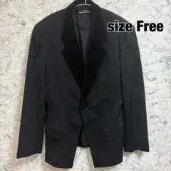 希少 AD1989 トリコ 꼼데가르송 ベルベット切替 ジャケット 黒