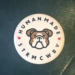 正規品　HUMAN MADEヒューマンメイド 缶バッジ ブルドッグ　犬　大