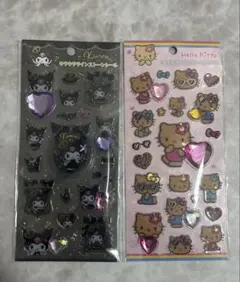 キラキラインストーンシール　キティ　クロミ　ステッカー　2点セット　正規品