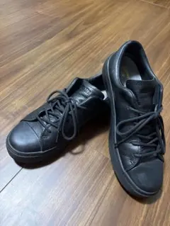 《美品》コンバース オールスター　オールブラック レザースニーカー