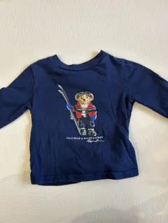 ポロベアプリント ネイビー長袖Tシャツ 18m 85センチ