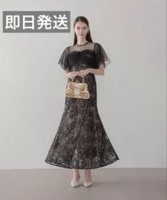 美品】Leja ジャガードボリュームスリーブスパンコールIライン