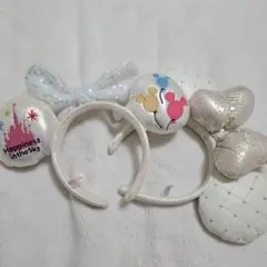 ミ二ー耳カチューシャ リボン付き 限定