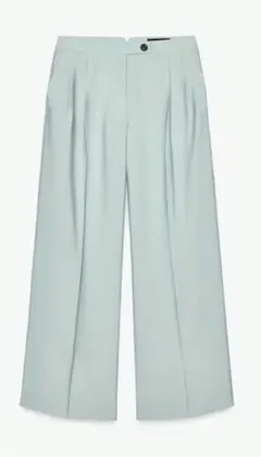 【ZARA】サイズS（実際はＬくらい）ライトブルー　 ワイド　パンツ