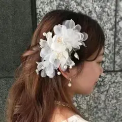 ウェディング ヘッドドレス パール ヘアアクセサリー 髪飾り 結婚式 成人式