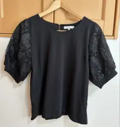ワールド　グローブ　grove 袖刺繍　　　Ｌ　半袖　カットソー　キラキラのサムネイル