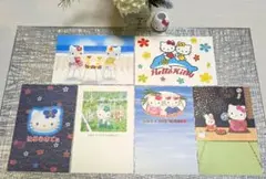 ★キティ　レア　当時物　平成レトロ　ポストカード　夏　6枚セット　ハイビスカス