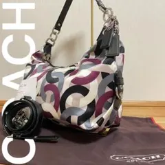 極美品 コーチ オプアートチェーンリンクヘイリー 14291 2way