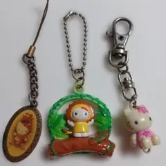 ハローキティ　ストラップ　キーホルダー　マスコット　サンリオ　レトロ　当時物