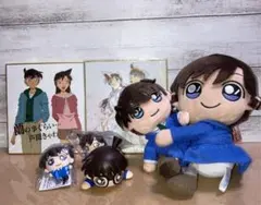 名探偵コナン　工藤新一　毛利蘭　ぬいぐるみ　色紙　フィギュア