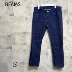 BEAMS【S】デニムパンツ ストレート ダークブルー アンクル丈 カジュアルのサムネイル
