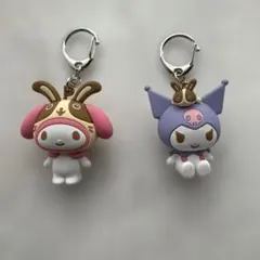 マイメロディ クロミちゃん 宇佐美コラボ 立体ラバーキーホルダー 2点セット