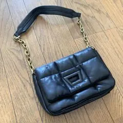 ZARA ブラック ショルダーバッグ