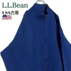 USA古着 エルエルビーン ジップアップスウェット トラックジャケット XL 紺