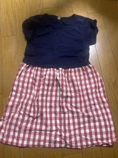 子供服◻️ワンピース◻️女の子◻️120cm ◻️チェック柄◻️半袖