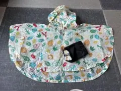 mont-bell ベビーレインコート葉っぱ柄