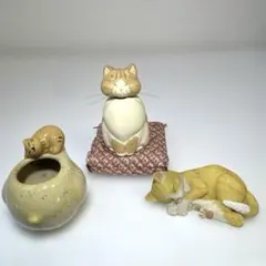デコレ あまやどりの葉っぱ2&雨ふりフレンズ＆梅酒で乾杯猫＆カミナリ 