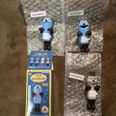 パペットスンスン一番くじ　E賞　ちらりんフレンズ　ミニフィギュア　3体