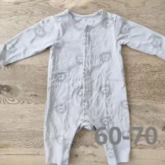 オーガニックコットン ライオン柄ロンパース 60-70