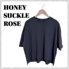 【美品】ハニーサックルローズ ショート丈Tシャツ M チャコールグレー ポケットのサムネイル