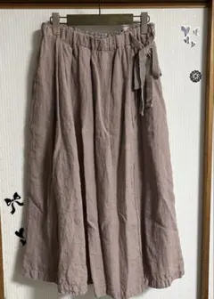 sm2 麻ウールスカート　ピンク　サマンサモスモス