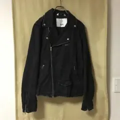 ZARA MAN DENIM ブラックデニムジャケット　ライダースジャケット