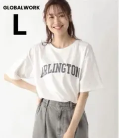 定価3520円新品タグ付グローバルワーク リッチクリーンプリントT 半袖Tシャツのサムネイル