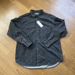 【新品】UNIQLO デニムオーバーシャツ　ブラック　Lサイズ