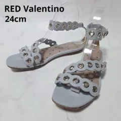 美品⭐️ヴァレンティノ レザー サンダル パンチング ライトブルー 37