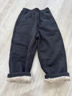 新品未使用　ユニクロ　パンツ　ボアパンツ　起毛　ボトムス　110 黒