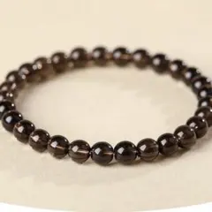 天然スモーキークォーツブレスレット（茶水晶／墨晶）6mmサイズ – 繊細で上品