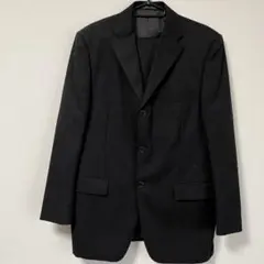 ガルソンアダムス スーツ セット フォーマル ビジネス ブラック ストライプ