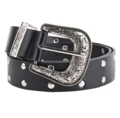 黒　ウエスタンベルト Y2K 古着 パンク グランジ 韓国 アメカジ