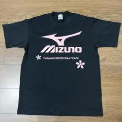 MIZUNO バレーボール Tシャツ ブラック ピンク Mサイズ