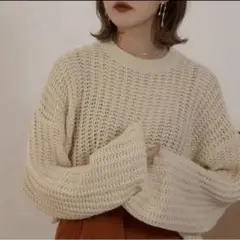 Amiur waffle loose knitのサムネイル