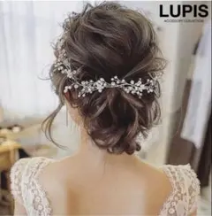 パール ビジュー ヘッドドレス ヘアアクセサリー　キッズヘッドドレス