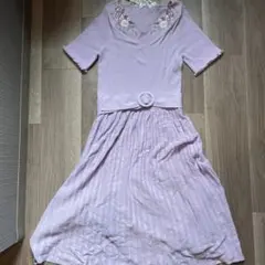 WILLSELECTION 半袖ワンピース　刺繍　エンブロイダリーワンピース