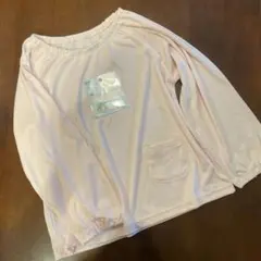 遊び着　スモック　ピンク　すみっコぐらし　なまえラベル付き　新品未使用