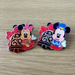 ディズニーシー　ピンバッジ　2個セット　クリスマス　限定　ペア　ミッキー　ミニー
