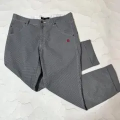 吉*様 ラフアンドスウェル ギンガム ゴルフパンツ チェック柄×シアサッカー M