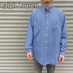 ☆Ralph Lauren☆Blake☆ポケット付きブルーチェック柄長袖シャツ☆