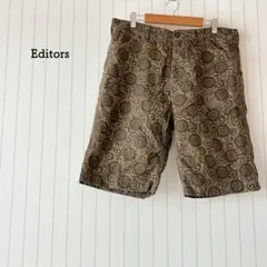 總花紋 民族風圖案 幾何圖案 短褲 棕色 休閒 風格編輯