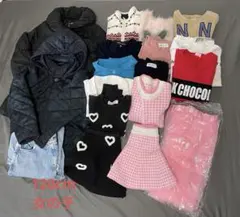 120cm まとめ売り 真冬アウター ワンピース トップス カーディガン パンツ