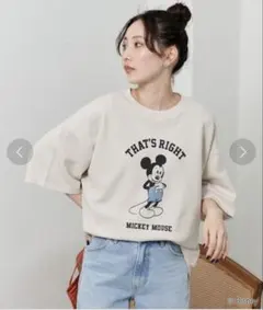 限定展開　フリークスストア　ミッキー　ワッフルTシャツ　アイボリー