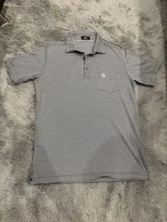 新品 Munsingwear 長袖ポロシャツ ホワイト L 千鳥格子柄 日本製 新品 Munsingwear 長袖ポロシャツ ホワイト L 千鳥格子柄 日本製